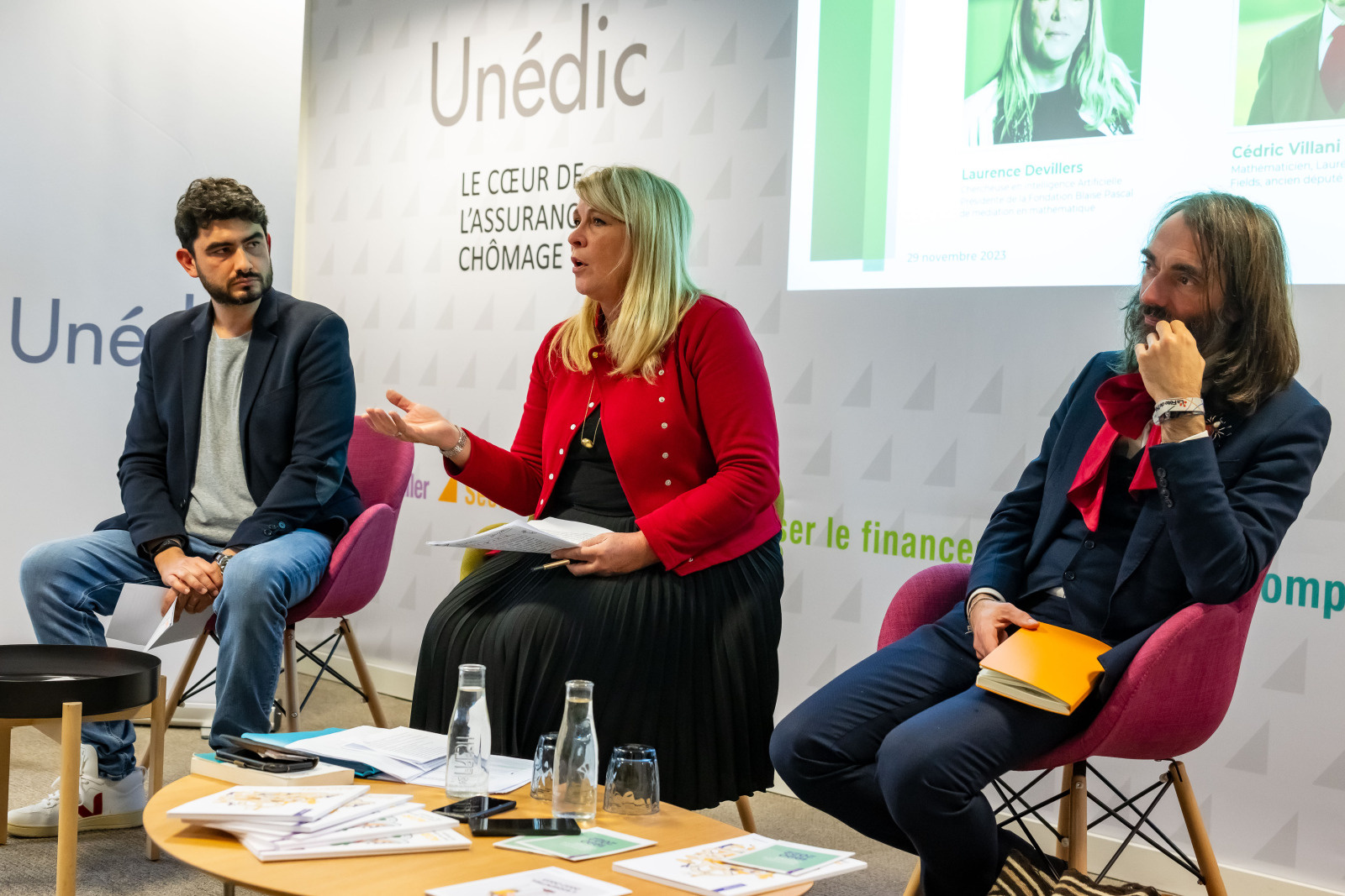 Laurence Villani et Cédric Villani à l'Unédic